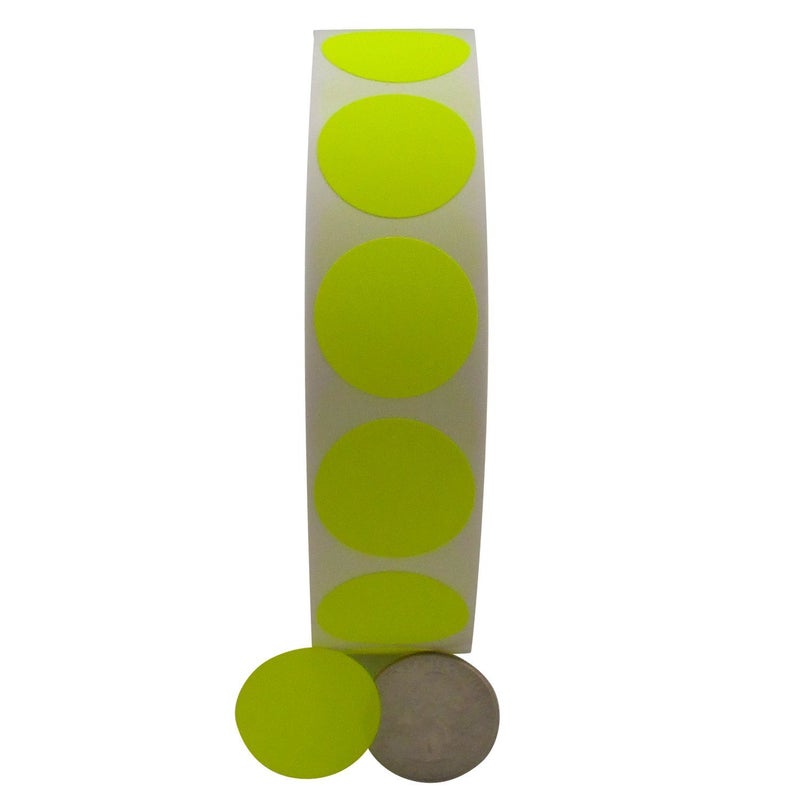 IDEALSEAL Color Coding Labels Super Bright Neon Yellow Round Circle Dots (with Easy Dispenser Box) for Organizing Inventory 1 Inch 1,000 Total Adhesive Stickers (Fluorescent Yellow) - Image 5